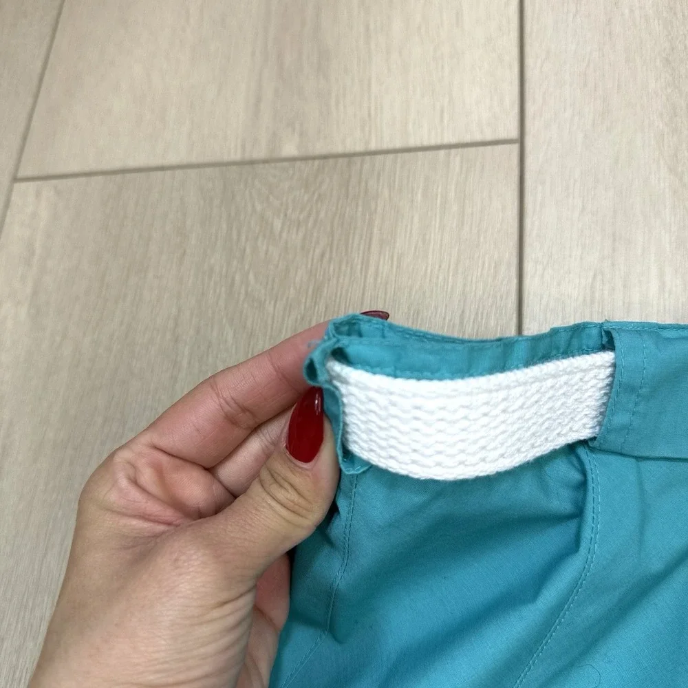 Vintage HEAD Tennis Skirt Women Size 26 Teal Pleated Belt Athletic Skort‎ 90s